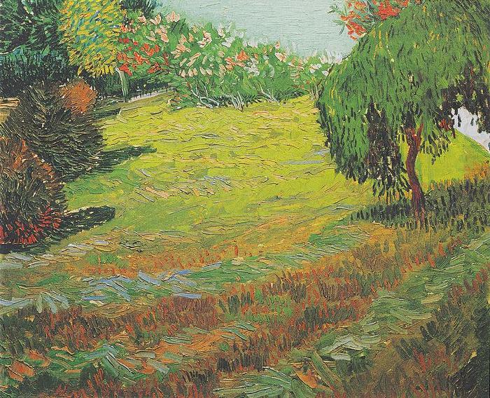 Garten mit Trauerweide, Vincent Van Gogh